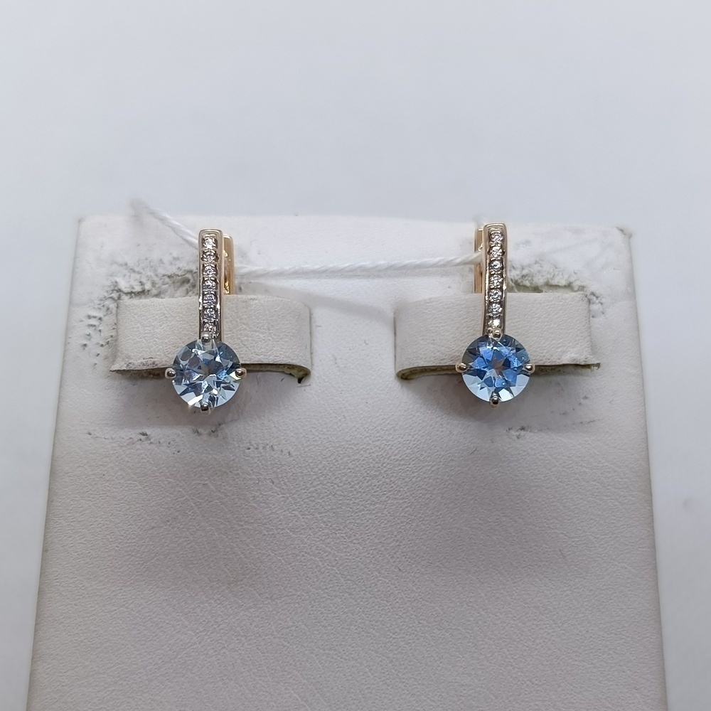 СКМИ585 СЕРЬГИ С КАМНЯМИ (Au 585)