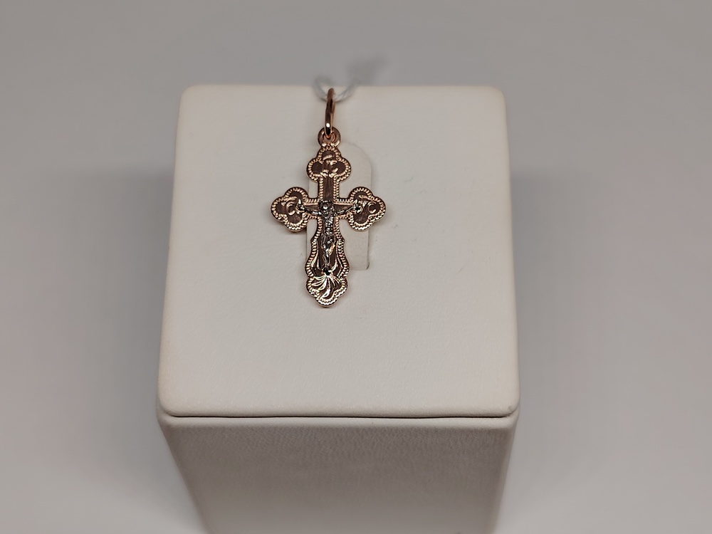 ПОДВЕСКА КРЕСТ БЕЗ КАМНЯ (Au 585)
