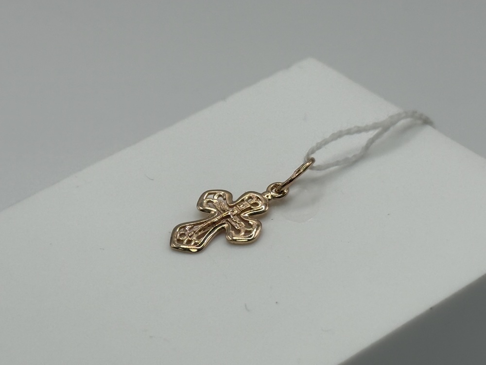 ПОДКБК585 ПОДВЕСКА КРЕСТ БЕЗ КАМНЯ (Au 585)