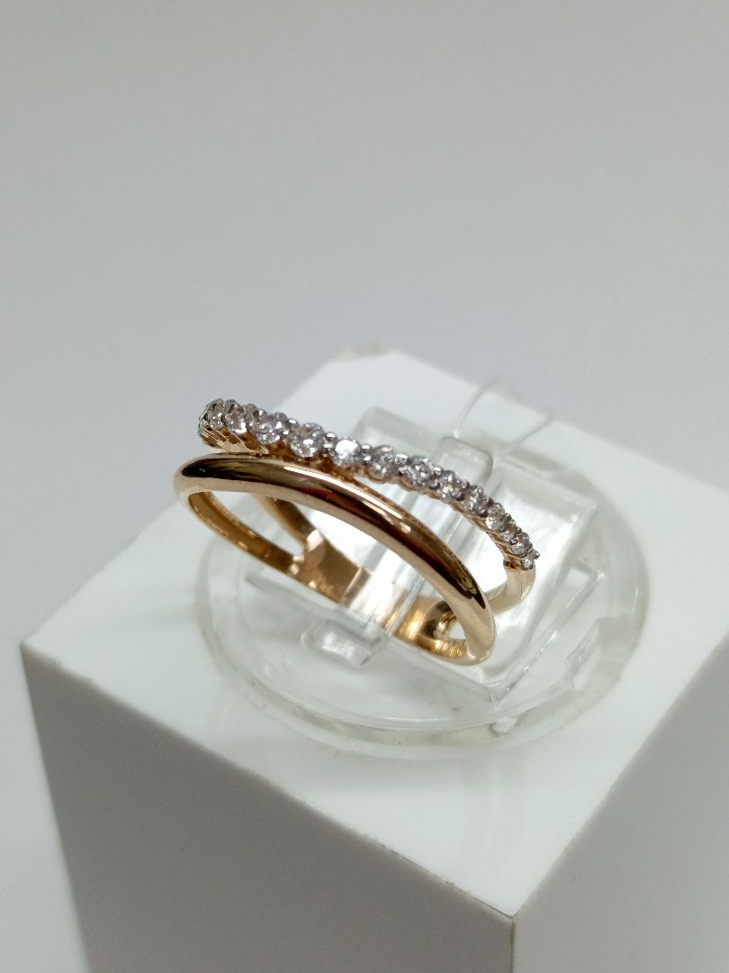 КОЛЬЦО С КАМНЯМИ (Au 585)