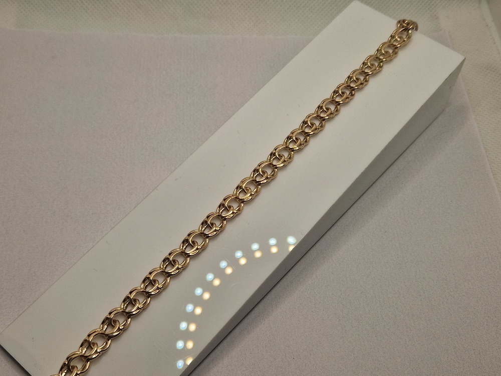 БЛБ585 БРАСЛЕТ ПОЛНОВЕСНЫЙ Бисмарк (Au 585)