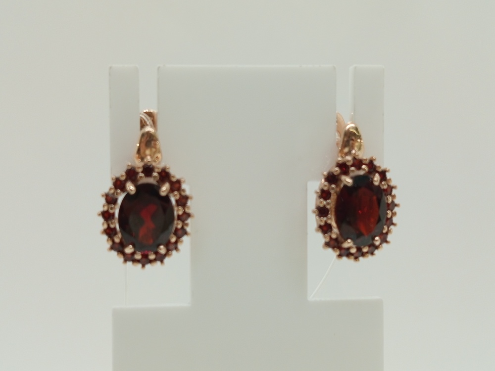 СЕРЬГИ ГРАНАТ (Au 585)