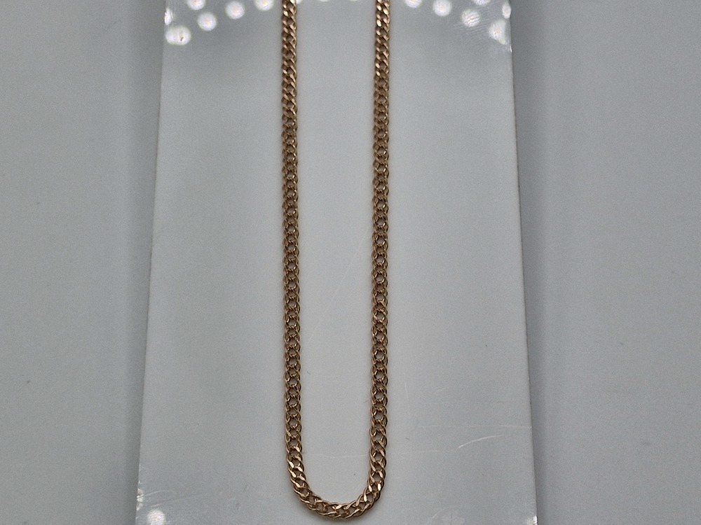 ЦЕПЬ ПУСТОТЕЛАЯ Ромб двойной (Au 585)