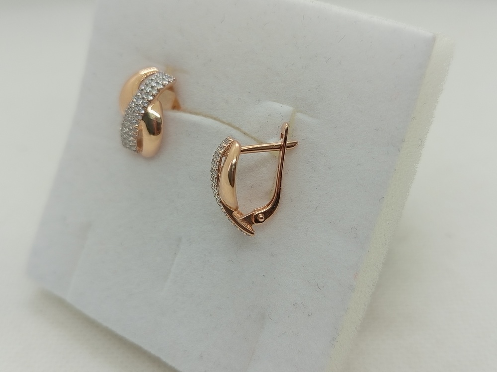 СКМИ585 СЕРЬГИ С КАМНЯМИ (Au 585)