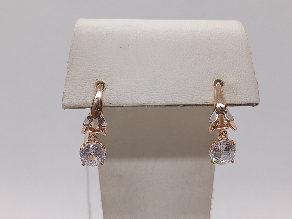 СЕРЬГИ С КАМНЕМ (Au 585)