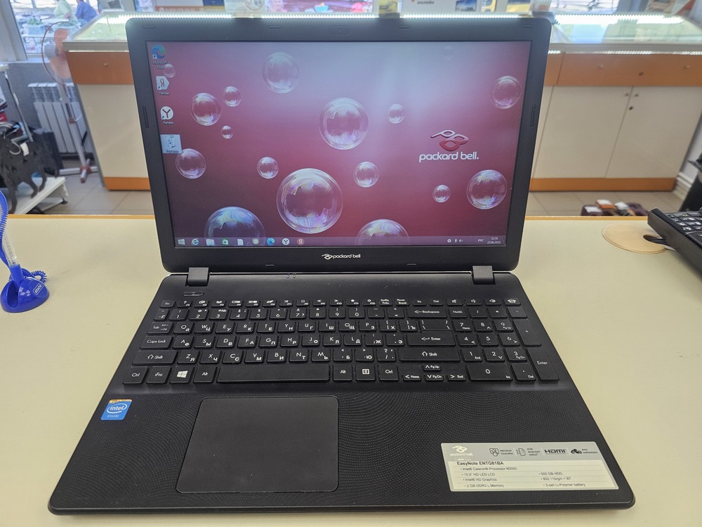 Ноутбук PACKARD BELL; Celeron N3050, HD Graphics, 2 Гб, Нет, 500 Гб