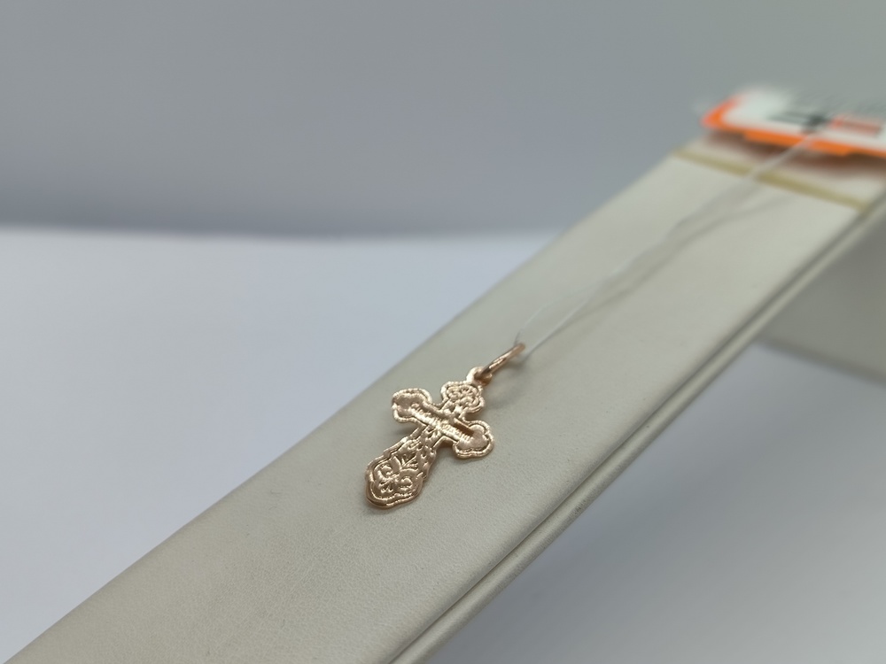 ПОДКБК585 ПОДВЕСКА КРЕСТ БЕЗ КАМНЯ (Au 585)