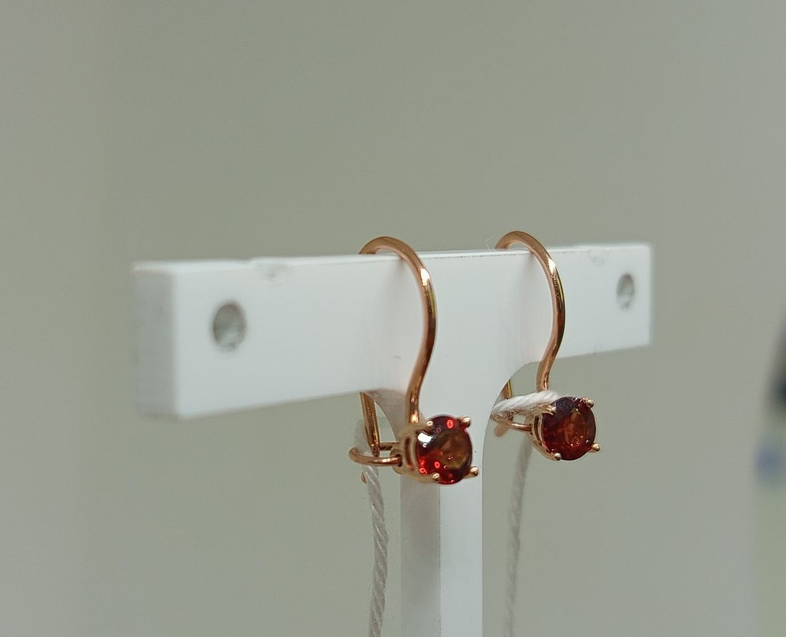 СЕРЬГИ С КАМНЕМ (Au 375)