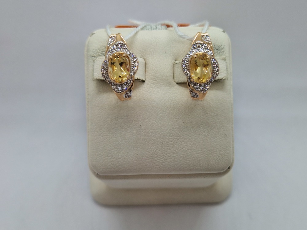 СЕРЬГИ С КАМНЯМИ (Au 585)