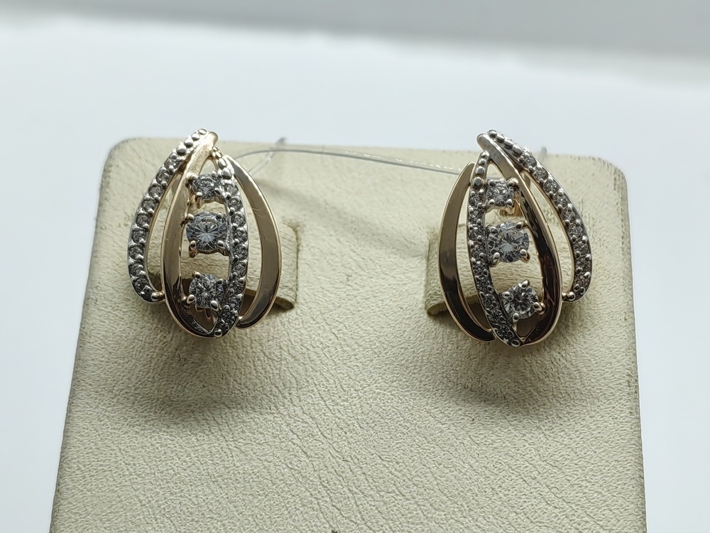 СЕРЬГИ С КАМНЯМИ (Au 585)