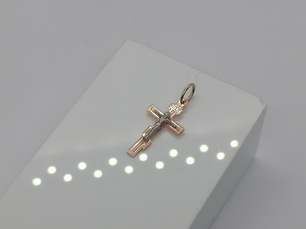 810-00268-10-00-00-02 ПОДВЕСКА КРЕСТ без камня (Au 585)