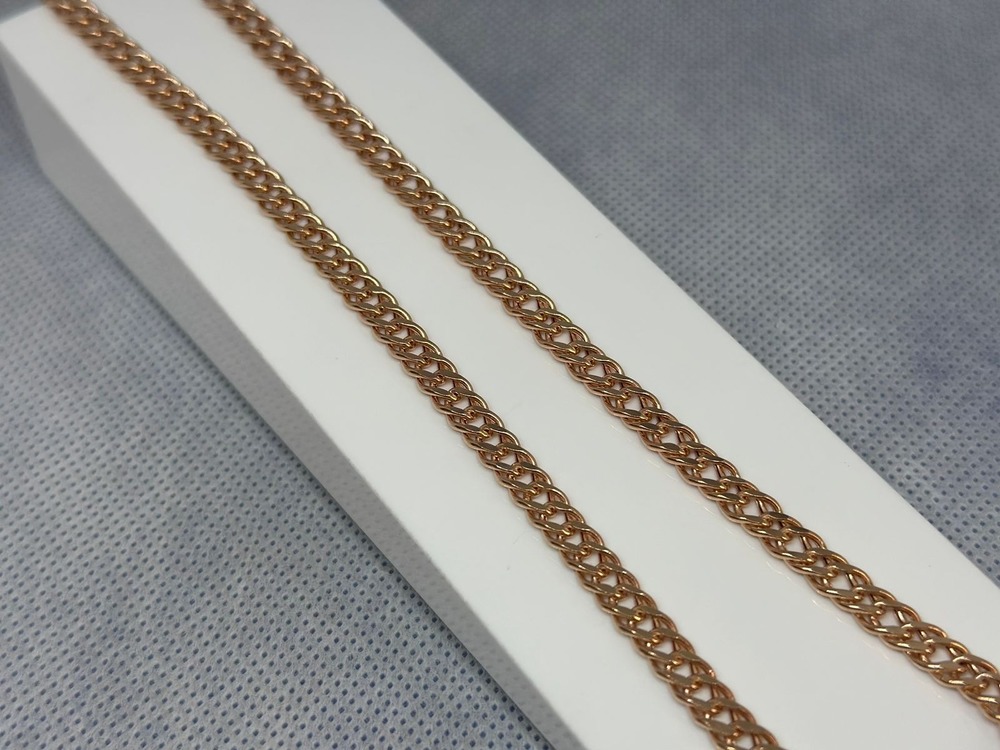 ЦЕПЬ ПУСТОТЕЛАЯ Ромб двойной (Au 585)