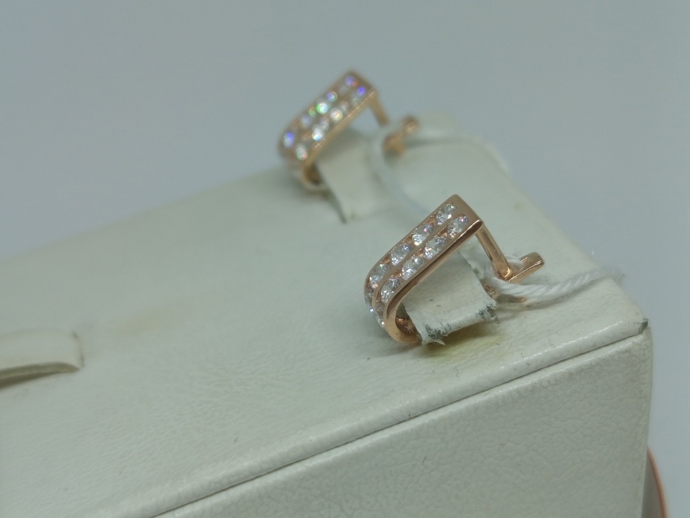 СКМИ585 СЕРЬГИ С КАМНЯМИ (Au 585)