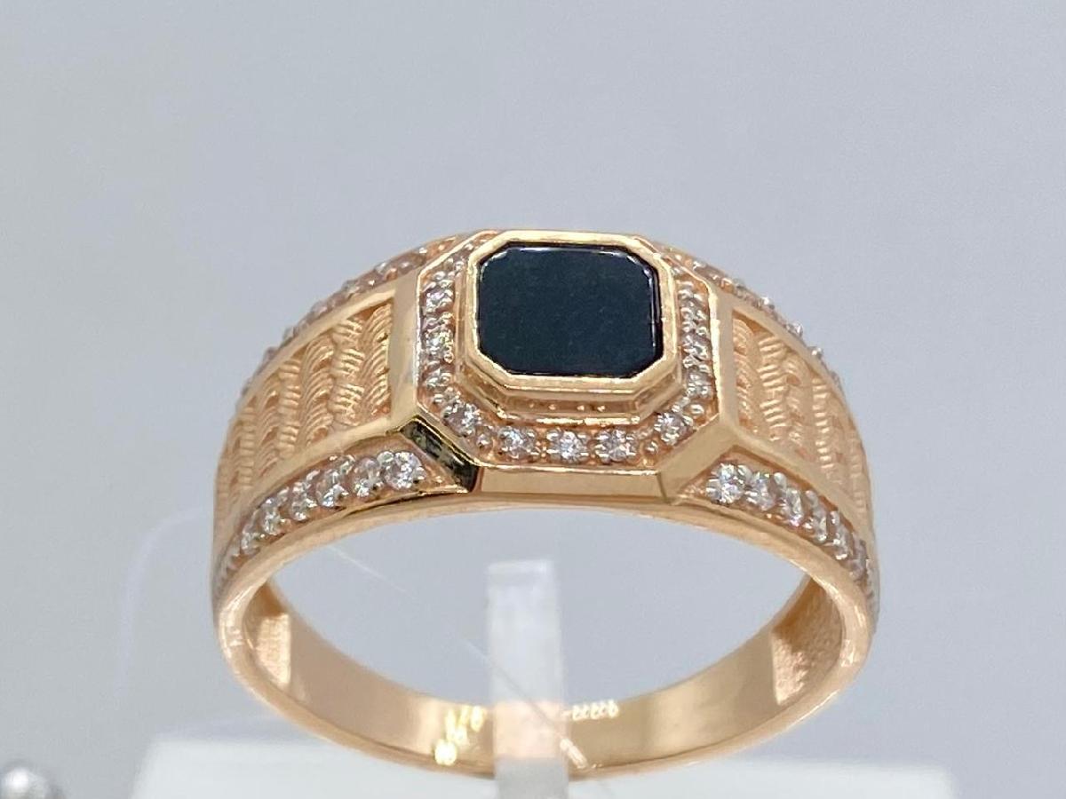 КОЛЬЦО ПЕЧАТКА с камнями (Au 585)