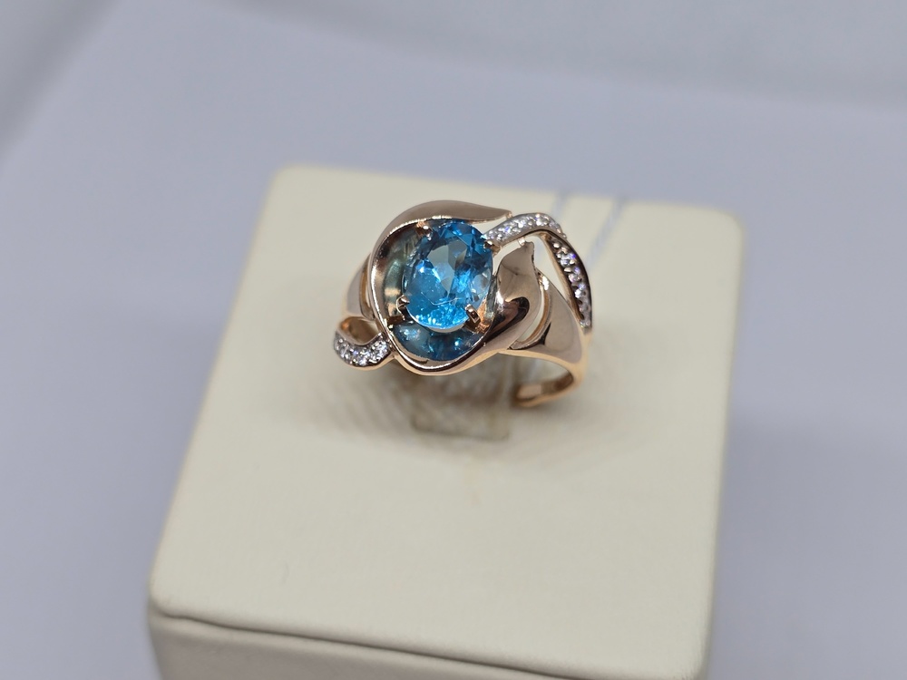 КОЛКМИ585 КОЛЬЦО С КАМНЯМИ (Au 585)