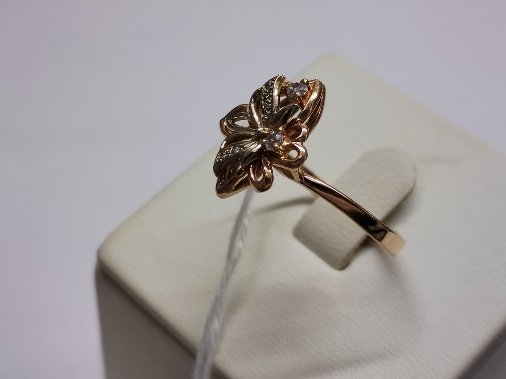 КОЛКМИ585 КОЛЬЦО С КАМНЯМИ (Au 585)