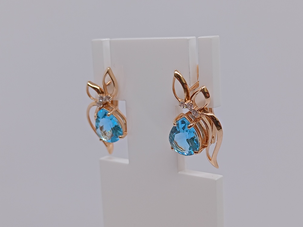 СЕРЬГИ С КАМНЯМИ (Au 585)