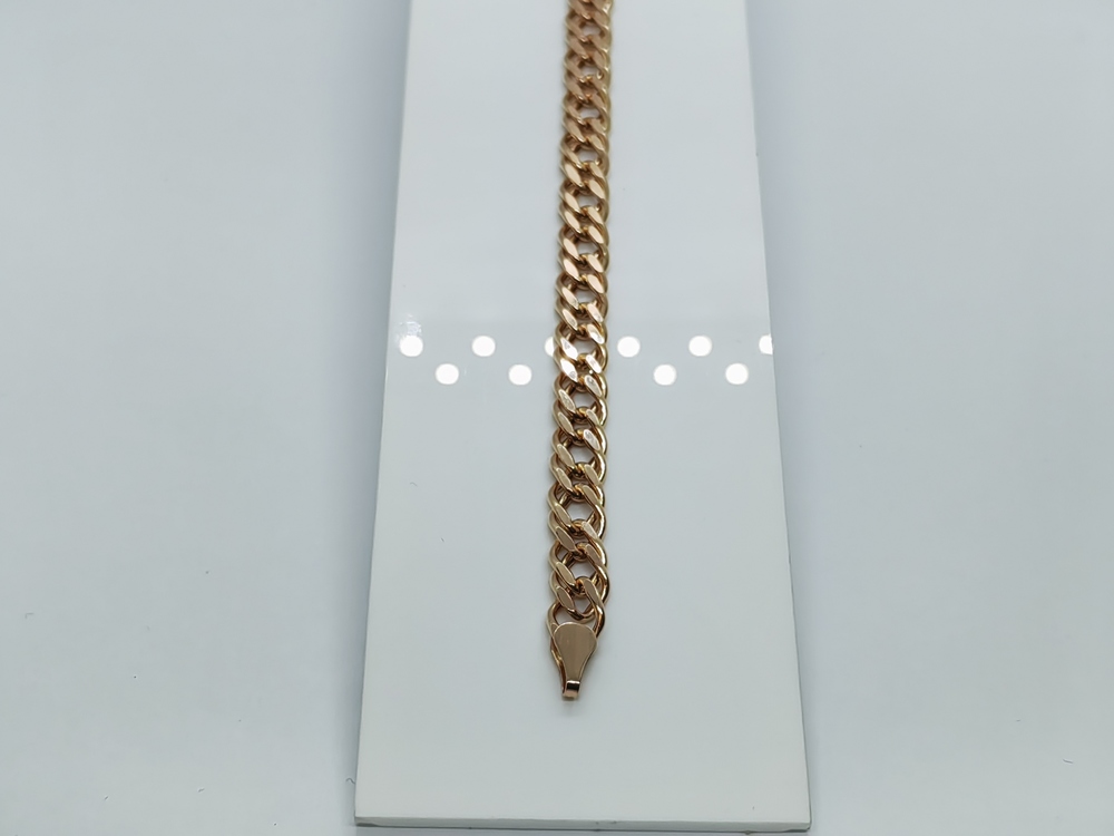 7120154П-20 БРАСЛЕТ ПУСТОТЕЛЫЙ Ромб двойной (Au 585)