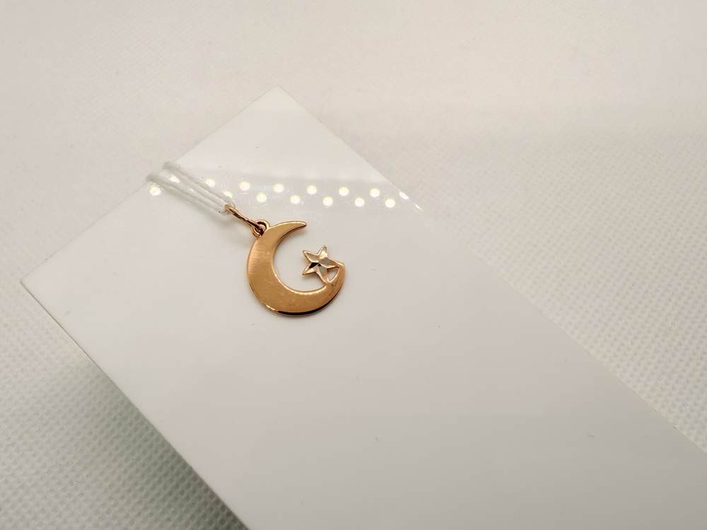 ПОДВЕСКА ПОЛУМЕСЯЦ БЕЗ КАМНЯ (Au 585)