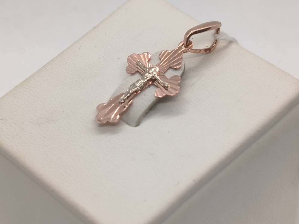 ПОДВЕСКА КРЕСТ БЕЗ КАМНЯ (Au 585)