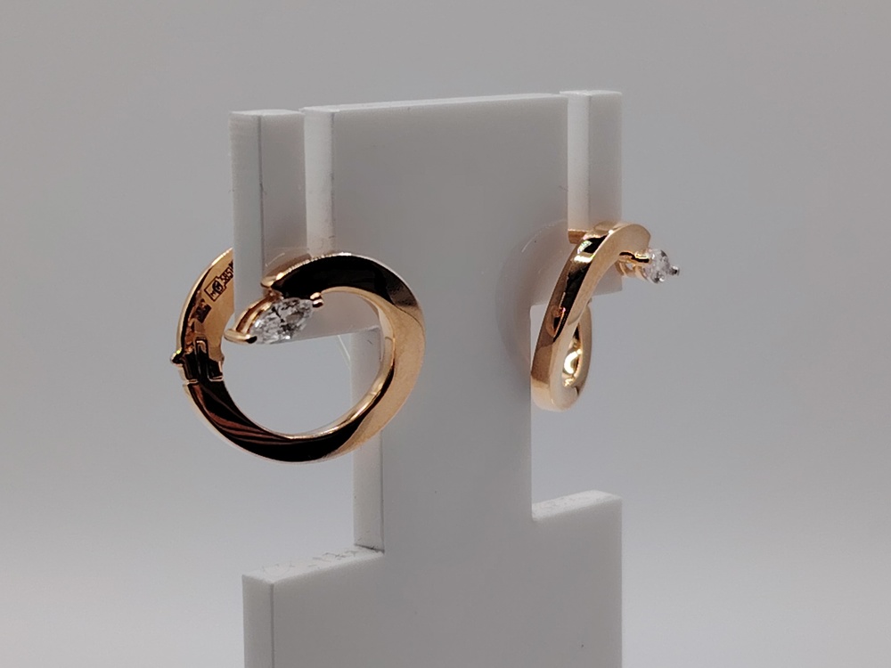 СЕРЬГИ С КАМНЕМ (Au 585)