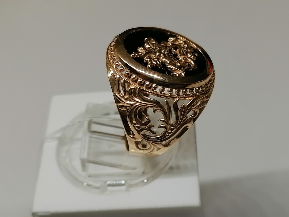 КОЛЬЦО ПЕЧАТКА с камнем (Au 585)