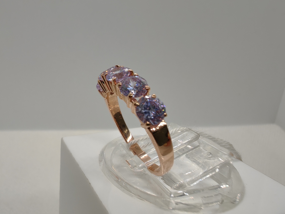 КОЛЬЦО С КАМНЯМИ (Au 585)