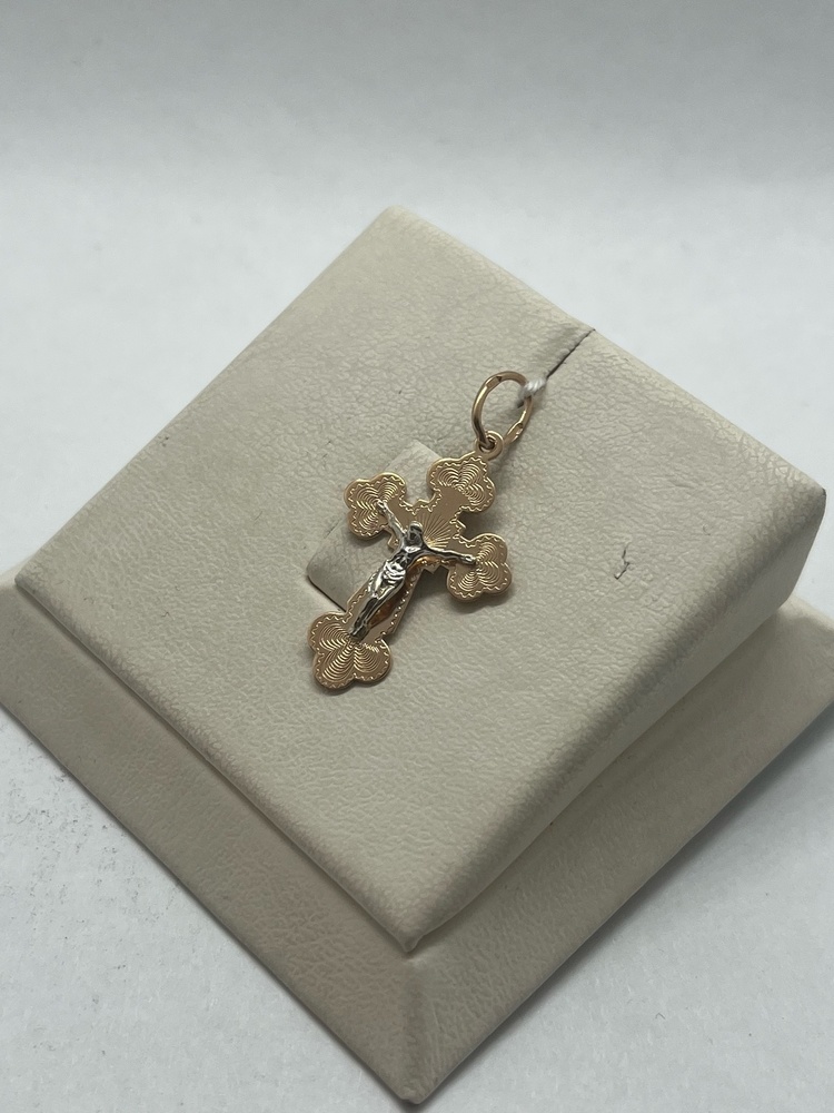 ПОДВЕСКА КРЕСТ БЕЗ КАМНЯ (Au 585)