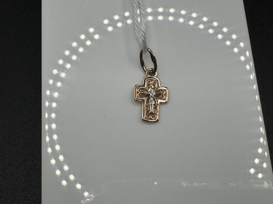 ПОДКБК585 ПОДВЕСКА КРЕСТ БЕЗ КАМНЯ (Au 585)