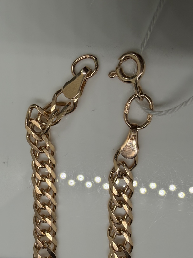 БРАСЛЕТ ПОЛНОВЕСНЫЙ Ромб двойной Au 585