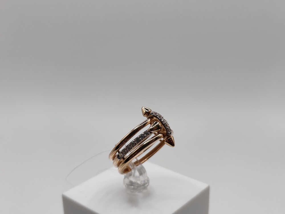 КОЛЬЦО С КАМНЯМИ (Au 585)