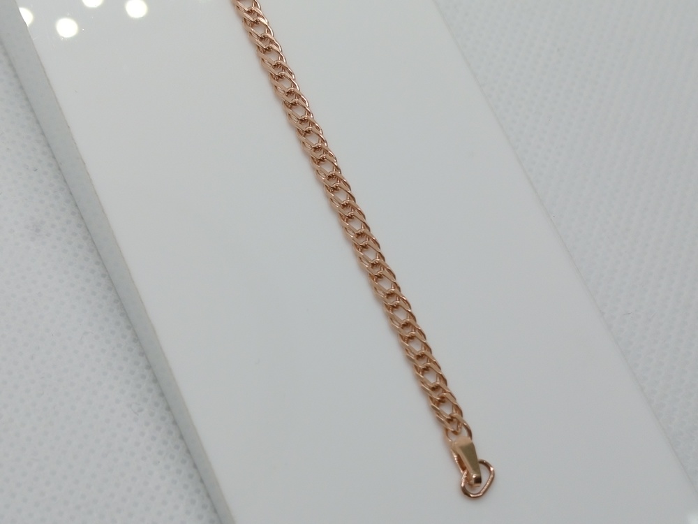 БРАСЛЕТ ПОЛНОВЕСНЫЙ Ромб двойной Au 585