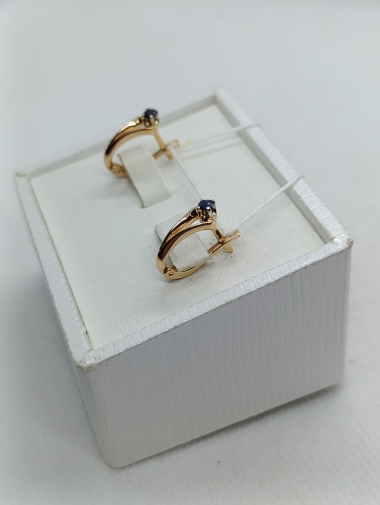 СЕРЬГИ С КАМНЕМ (Au 585)