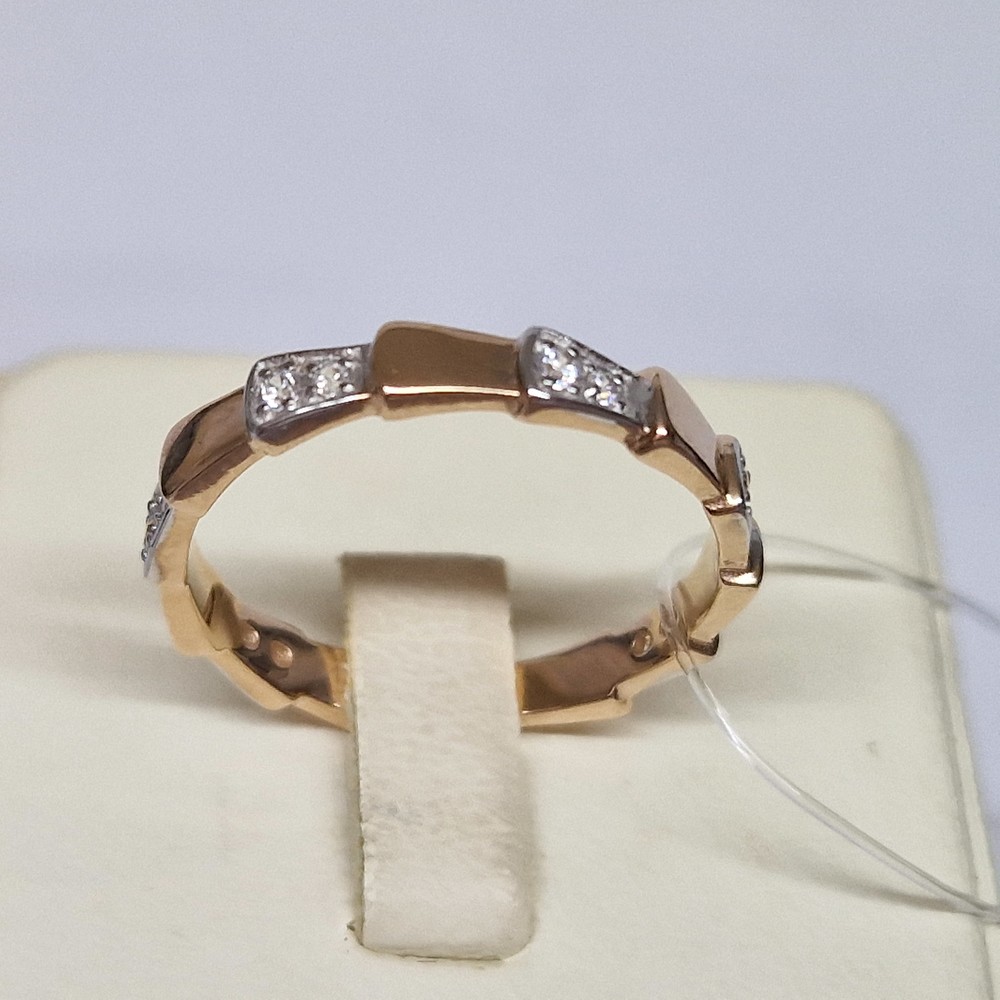 019372 КОЛЬЦО С КАМНЯМИ (Au 585)