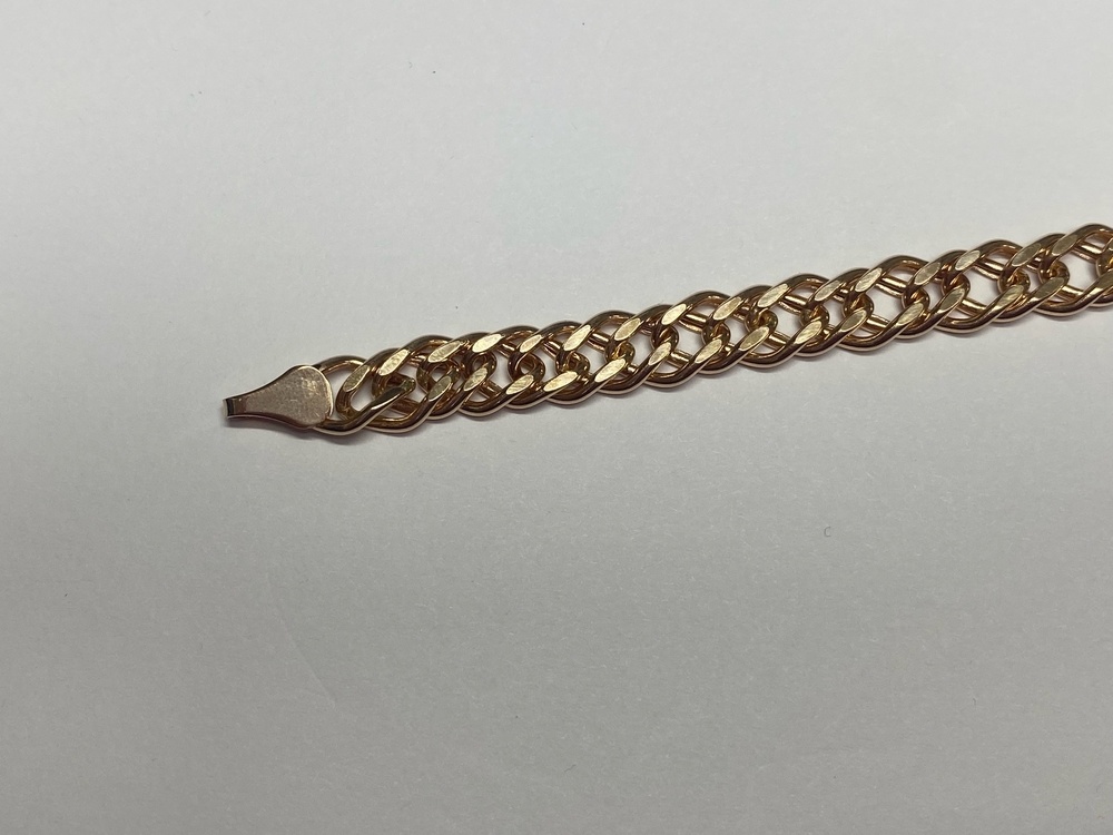 БРАСЛЕТ ПУСТОТЕЛЫЙ Ромб двойной (Au 585)