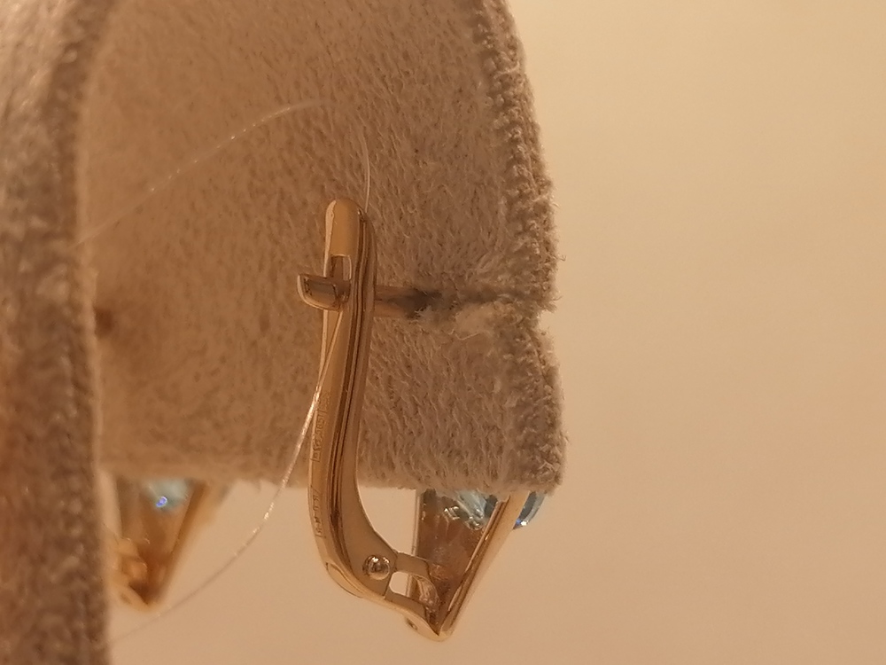 СЕРЬГИ ТОПАЗ с камнями (Au 585)