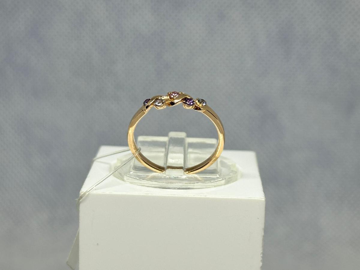 КОЛЬЦО С КАМНЯМИ (Au 585)