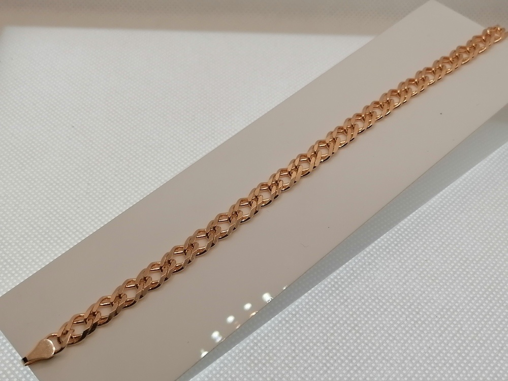 БРАСЛЕТ ПОЛНОВЕСНЫЙ Ромб двойной (Au 585)