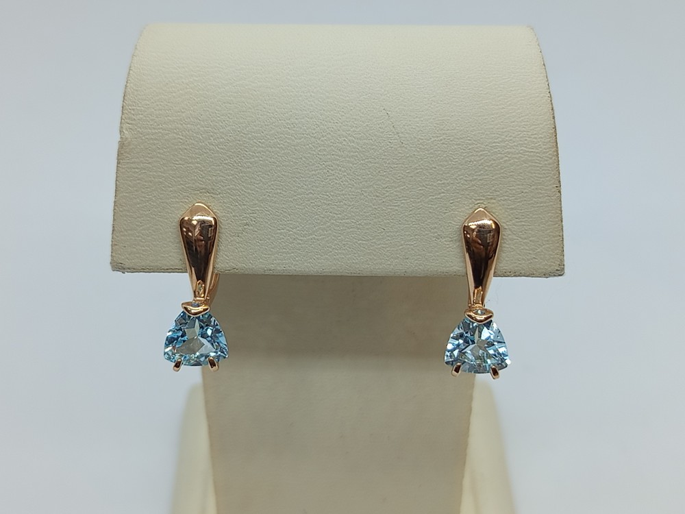 СЕРЬГИ С КАМНЕМ (Au 585)