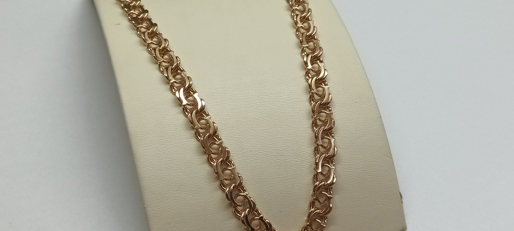 ЦЛБА585 ЦЕПЬ ПОЛНОВЕСНАЯ Бисмарк арабский (Au 585)