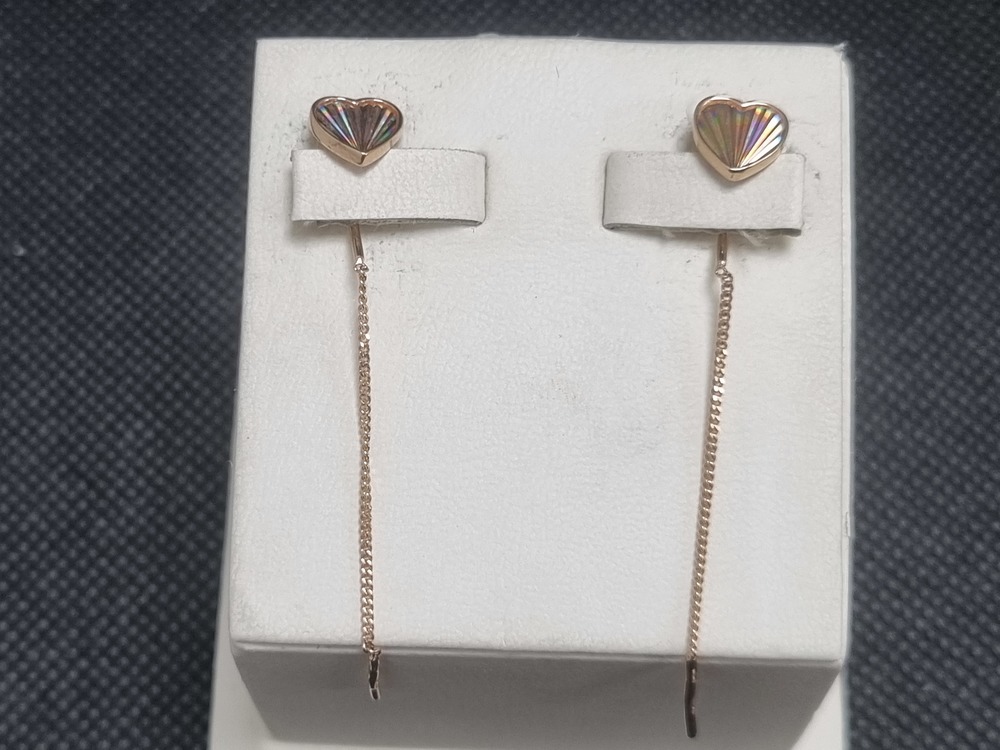 СЕРЬГИ ПРОДЕВКИ без камня (Au 585)