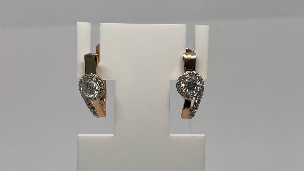 СЕРЬГИ С КАМНЯМИ (Au 585)