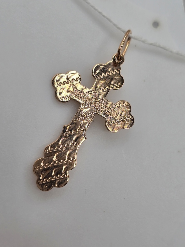 ПОДКБК585 ПОДВЕСКА КРЕСТ БЕЗ КАМНЯ (Au 585)