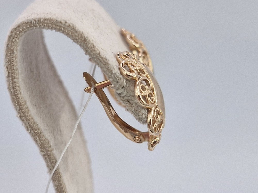 СБКМ585 СЕРЬГИ БЕЗ КАМНЯ (Au 585)