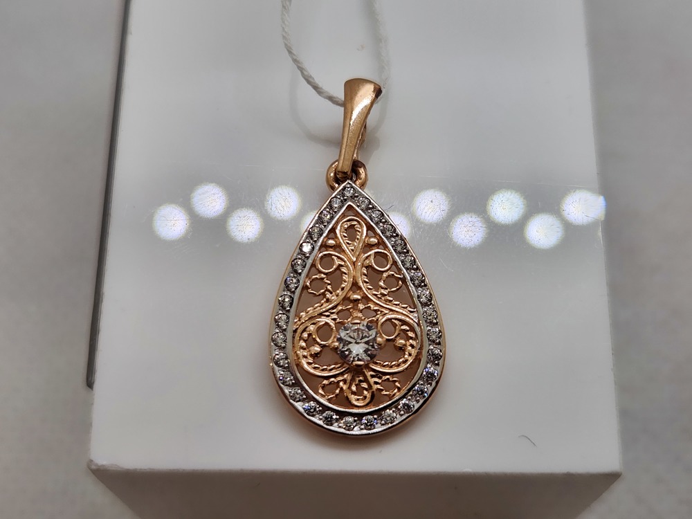 ПОДВЕСКА С КАМНЯМИ (Au 585)