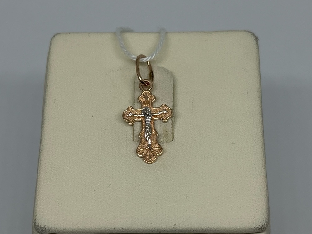 ПОДКБК585 ПОДВЕСКА КРЕСТ БЕЗ КАМНЯ (Au 585)