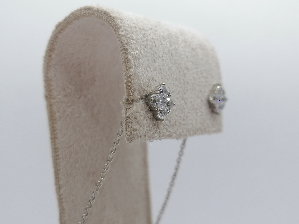 СЕРЬГИ ПРОДЕВКИ с камнями (Au 585)