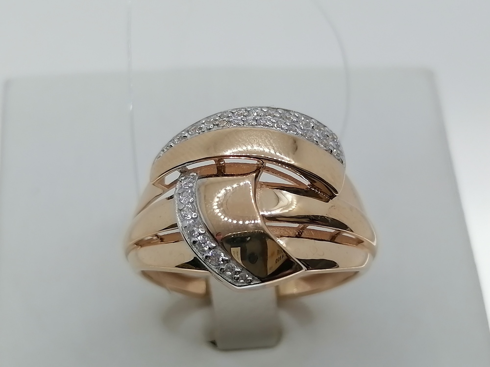 КОЛЬЦО С КАМНЯМИ (Au 585)