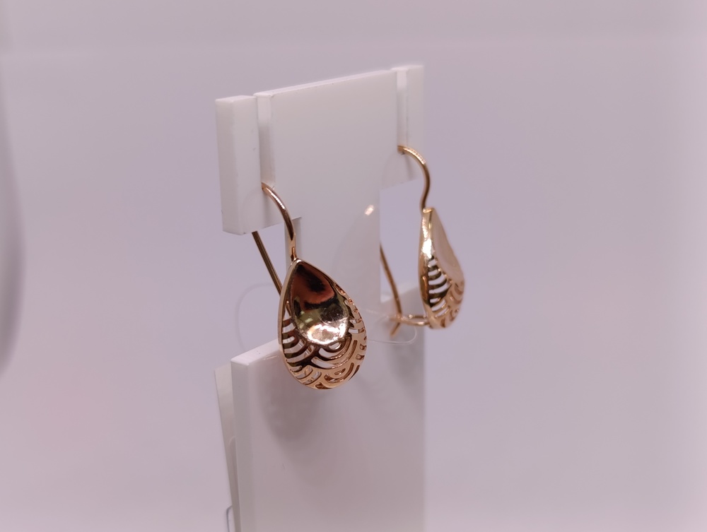 СЕРЬГИ ПЕТЕЛЬКА без камня (Au 585)