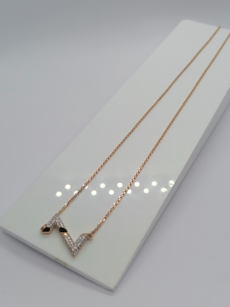 КОЛЬЕ С КАМНЯМИ Au 585